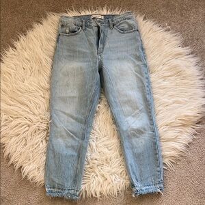 Abercrombie & Fitch Light Wash High Rise Mom Jeans